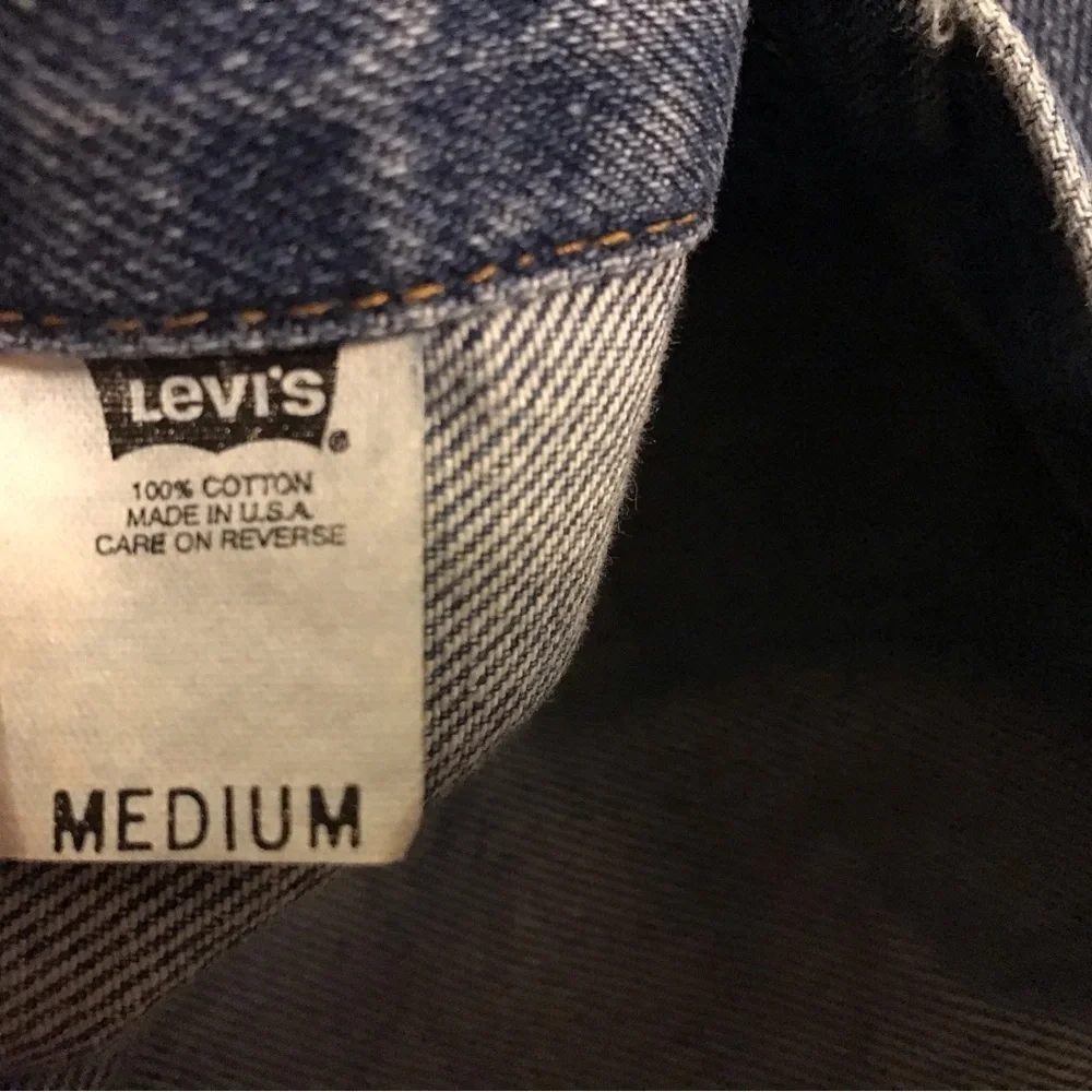 Vintage 90s LEVIS Denim Trucker Jacket 70507 | Mens Size M USA Made Heavy Denim - Picture 6 of 7